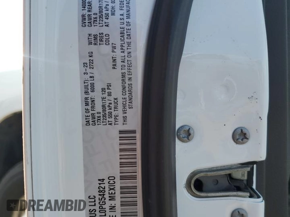 2023 Ram 3500 Tradesman z VIN 3C63RRGL0PG548214, wystawiony jako Copart lot #54985075 z przebiegiem 278 036 mil mil oraz Czysty tytuł • Clean title. Historia ofert i sprzedaży dostępna na DreamBid. Obrazek 12.