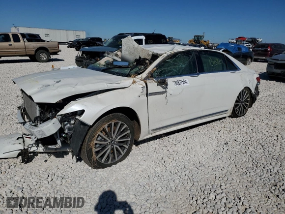 2020 Lincoln Continental Standard with VIN 1LN6L9PK6L5602322, listed as a Copart auction lot 80837594 with 0 mi miles and Salvage Title. Bid and sale history available at carsss.com. Image 1.