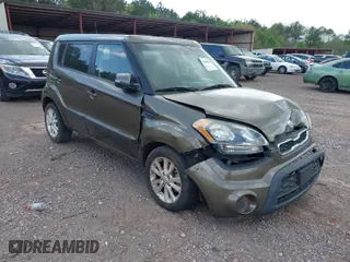 2012 Kia Soul + with VIN KNDJT2A62C7374308, listed as a IAAI auction lot 41908183 with 164,706 mi miles. Bid and sale history available at carsss.com. Image 1.