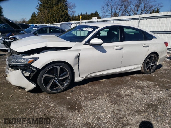 2018 Honda Accord Sedan Sport 1.5T with VIN 1HGCV1F34JA150034, listed as a Copart auction lot 45454355 with 173,698 mi miles and Salvage Title. Bid and sale history available at carsss.com. Image 1.