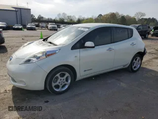 2012 Nissan LEAF SL with VIN JN1AZ0CP9CT020398, listed as a Copart auction lot 50673605 with 61,038 mi miles and Salvage Title. Bid and sale history available at carsss.com. Image 1.