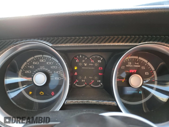 2010 Ford Mustang GT500 with VIN 1ZVBP8JS1A5169013, listed as a Copart auction lot 84772134 with Not provided miles and Clean title. Bid and sale history available at DreamBid. Image 9.