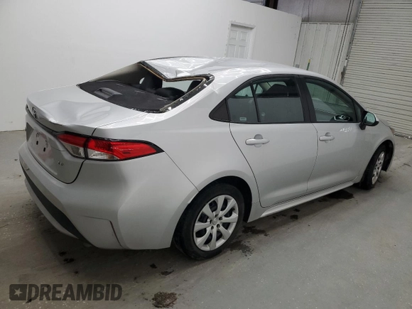 2021 Toyota Corolla LE with VIN 5YFEPMAEXMP251381, listed as a Copart auction lot 53127315 with 50,792 mi miles and Non Repairable. Bid and sale history available at DreamBid. Image 3.