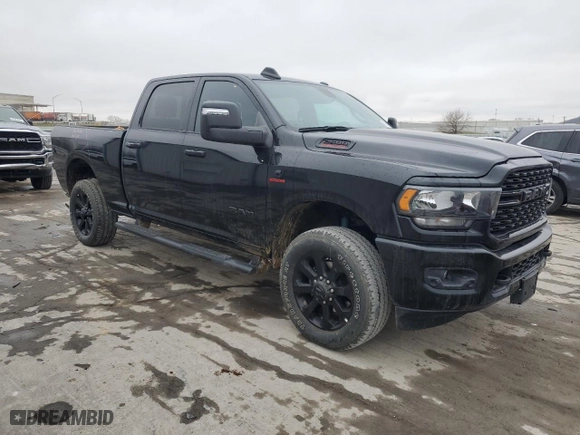 2024 Ram 2500 Lone Star with VIN 3C6UR5DL0RG345747, listed as a Copart auction lot 44766945 with 6,114 mi miles and Salvage Title. Bid and sale history available at carsss.com. Image 4.