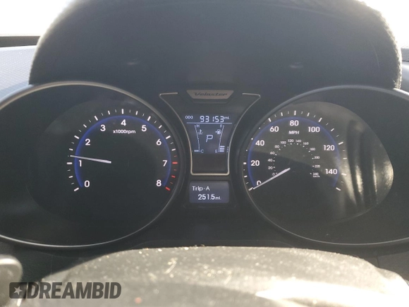 2015 Hyundai Veloster Turbo with VIN KMHTC6AE7FU221285, listed as a Copart auction lot 81598924 with 93,153 mi miles and Salvage title. Bid and sale history available at DreamBid. Image 9.