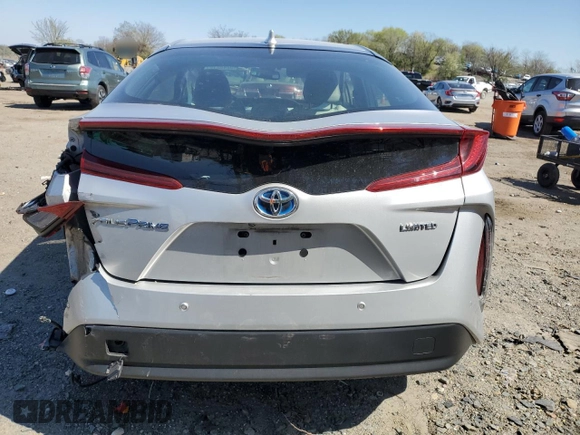 2020 Toyota Prius Prime LE with VIN JTDKARFP3L3129111, listed as a Copart auction lot 52462165 with 56,015 mi miles and Salvage Title. Bid and sale history available at carsss.com. Image 6.