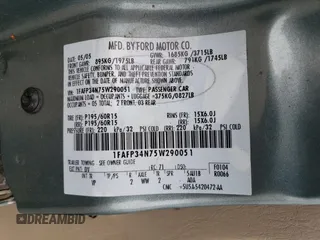 2005 Ford Focus S with VIN 1FAFP34N75W290051, listed as a Copart auction lot 48337245 with 0 mi miles and Salvage Title. Bid and sale history available at carsss.com. Image 12.