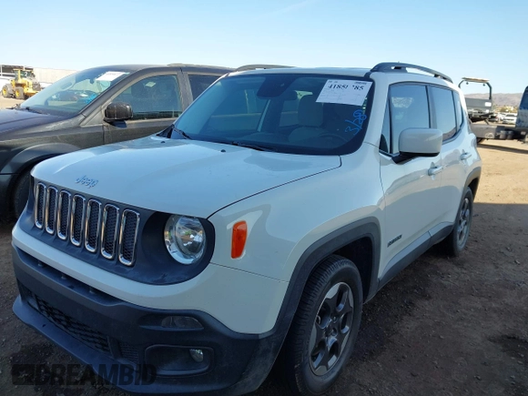 2015 Jeep Renegade Latitude with VIN ZACCJABH3FPC16382, listed as a IAAI auction lot 41858285 with 163,408 mi miles. Bid and sale history available at carsss.com. Image 17.