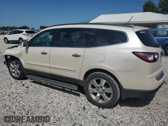 2014 Chevrolet Traverse LTZ z VIN 1GNKRJKD7EJ175097, wystawiony jako Copart lot #56717045 z przebiegiem 113 041 mil mil oraz Szkoda całkowita • Salvage title. Historia ofert i sprzedaży dostępna na DreamBid. Obrazek 2.