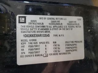 2010 GMC Yukon XL z VIN 1GKUKKE39AR133545, wystawiony jako Copart lot #48622635 z przebiegiem 243 633 mil mil oraz Tytuł czysty. Historia ofert i sprzedaży dostępna na DreamBid. Obrazek 13.