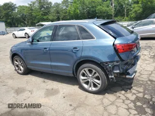 2017 Audi Q3 Premium Plus with VIN WA1JCCFS8HR001985, listed as a Copart auction lot 56970055 with 47,091 mi miles and Salvage title. Bid and sale history available at DreamBid. Image 2.