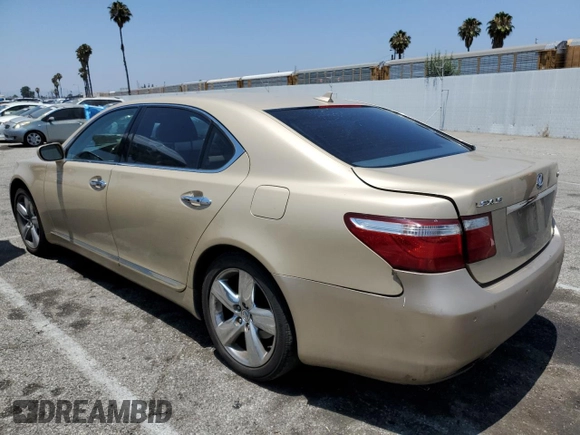 2007 Lexus LS 460 L with VIN JTHGL46F975017318, listed as a Copart auction lot 63524605 with 141,630 mi miles and Salvage title. Bid and sale history available at DreamBid. Image 2.