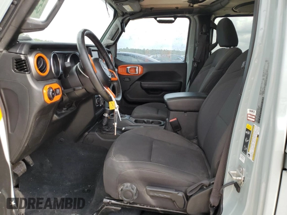2023 Jeep Wrangler Willys with VIN 1C4HJXDN6PW664826, listed as a Copart auction lot 54842415 with 20,004 mi miles and Salvage Title. Bid and sale history available at DreamBid. Image 7.
