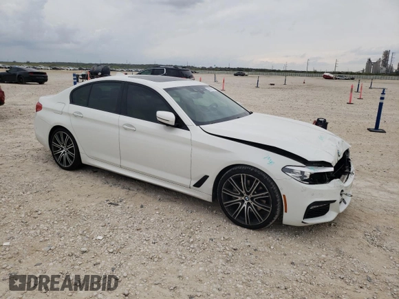 2018 BMW 5 Series 540i with VIN WBAJE5C52JWA95427, listed as a Copart auction lot 50937615 with 48,775 mi miles and Salvage Title. Bid and sale history available at carsss.com. Image 4.