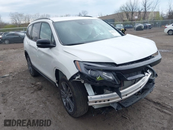 2022 Honda Pilot Sport with VIN 5FNYF6H32NB051544, listed as a IAAI auction lot 42081135 with 16,728 mi miles and . Bid and sale history available at carsss.com. Image 1.