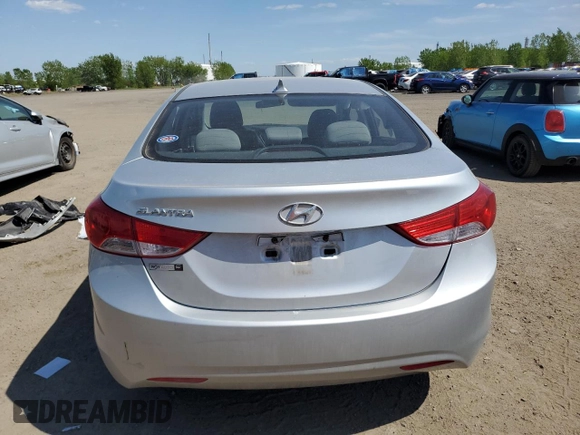 2013 Hyundai Elantra GLS with VIN 5NPDH4AE4DH262205, listed as a Copart auction lot 58466865 with 94,201 mi miles and Salvage title. Bid and sale history available at DreamBid. Image 6.
