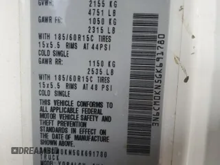 2016 Nissan NV200 S with VIN 3N6CM0KN5GK691780, listed as a Copart auction lot 54553025 with 154,667 mi miles and Salvage title. Bid and sale history available at DreamBid. Image 13.