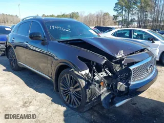 2017 Infiniti QX70 with VIN JN8CS1MU9HM140437, listed as a IAAI auction lot 41270542 with 72,312 mi miles. Bid and sale history available at carsss.com. Image 1.
