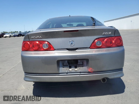 2006 Acura RSX with VIN JH4DC54806S000968, listed as a Copart auction lot 57752665 with 237,288 mi miles and Salvage title. Bid and sale history available at DreamBid. Image 6.