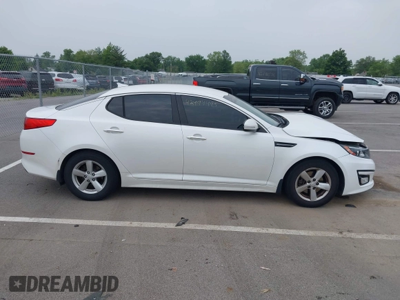 2014 Kia Optima LX with VIN KNAGM4A7XE5481131, listed as a IAAI auction lot 42494495 with 97,223 mi miles and . Bid and sale history available at DreamBid. Image 14.