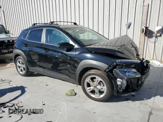 2023 Hyundai Kona SEL with VIN KM8K32ABXPU974059, listed as a Copart auction lot 46161695 with 29,762 mi miles and Salvage Title. Bid and sale history available at DreamBid. Image 4.