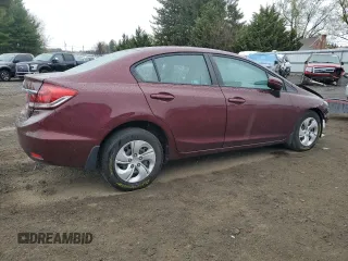 2014 Honda Civic Sedan LX with VIN 19XFB2F55EE041130, listed as a Copart auction lot 52860145 with 97,244 mi miles and Salvage Title. Bid and sale history available at carsss.com. Image 3.