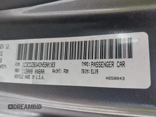 2013 Dodge Avenger R/T with VIN 1C3CDZBG4DN590183, listed as a IAAI auction lot 42178040 with 150,265 mi miles and . Bid and sale history available at carsss.com. Image 9.