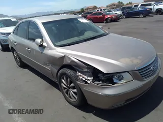 2006 Hyundai Azera SE with VIN KMHFC46F06A121839, listed as a IAAI auction lot 37194434 with 169,698 mi miles and . Bid and sale history available at DreamBid. Image 1.