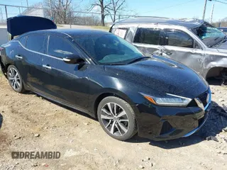 2020 Nissan Maxima SV with VIN 1N4AA6CV2LC379300, listed as a IAAI auction lot 41676063 with 75,604 mi miles. Bid and sale history available at carsss.com. Image 1.