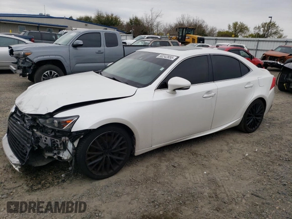 2017 Lexus IS with VIN JTHBA1D27H5049328, listed as a Copart auction lot 50242855 with 81,868 mi miles and Salvage Title. Bid and sale history available at carsss.com. Image 1.