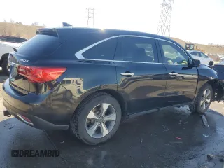 2016 Acura MDX with VIN 5FRYD4H25GB051007, listed as a Copart auction lot 47103645 with 170,517 mi miles and Salvage Title. Bid and sale history available at carsss.com. Image 3.