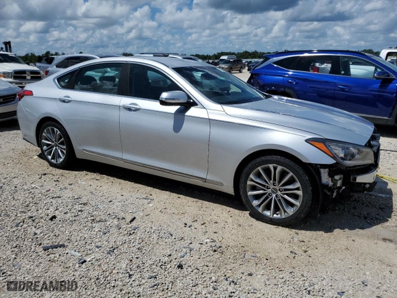 2017 Genesis G80 3.8L with VIN KMHGN4JE9HU177552, listed as a Copart auction lot 68233884 with 72,861 mi miles and Salvage Title. Bid and sale history available at carsss.com. Image 4.