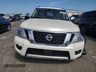 2018 Nissan Armada Platinum with VIN JN8AY2NE8J9732438, listed as a Copart auction lot 56233785 with 122,870 mi miles and Salvage title. Bid and sale history available at DreamBid. Image 5.
