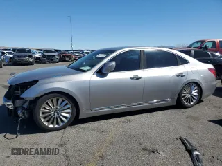 2014 Hyundai Equus Signature with VIN KMHGH4JHXEU076582, listed as a Copart auction lot 47231705 with 46,347 mi miles and Salvage Title. Bid and sale history available at DreamBid. Image 1.