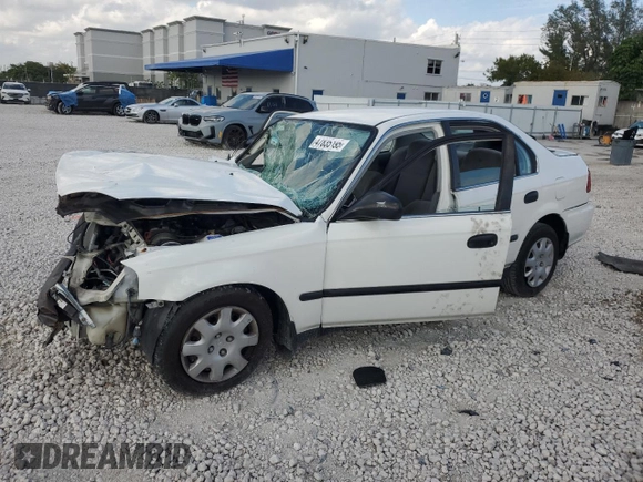 2000 Honda Civic LX with VIN 1HGEJ6679YL038705, listed as a Copart auction lot 47835195 with 135,063 mi miles and Non Repairable. Bid and sale history available at carsss.com. Image 1.