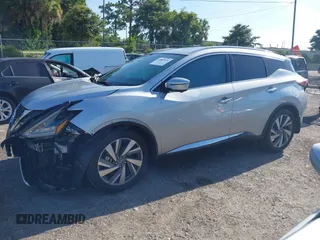 2020 Nissan Murano SL with VIN 5N1AZ2CJ6LN105493, listed as a IAAI auction lot 42487436 with 27,099 mi miles and . Bid and sale history available at DreamBid. Image 14.
