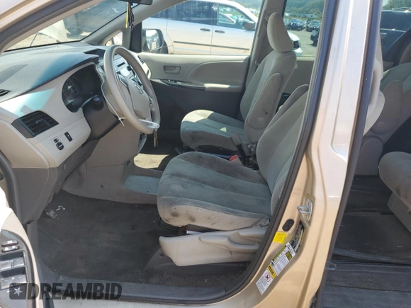 2013 Toyota Sienna L with VIN 5TDZK3DC3DS296433, listed as a Copart auction lot 62551444 with 0 mi miles and Non Repairable. Bid and sale history available at carsss.com. Image 7.
