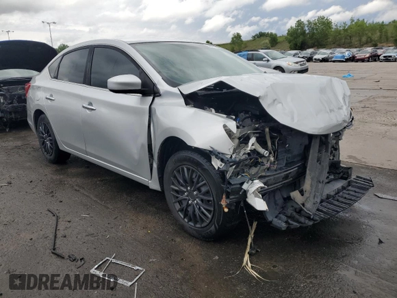 2017 Nissan Sentra S with VIN 3N1AB7AP5HY325038, listed as a Copart auction lot 58918975 with 164,232 mi miles and Salvage title. Bid and sale history available at DreamBid. Image 4.