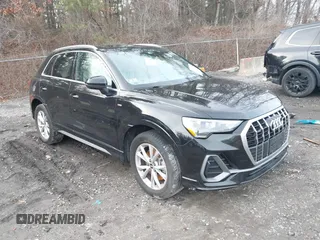 2021 Audi Q3 S line Premium with VIN WA1DECF35M1094666, listed as a IAAI auction lot 41156195 with 41,781 mi miles. Bid and sale history available at carsss.com. Image 1.