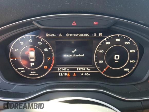 2018 Audi Q5 Premium Plus with VIN WA1BNAFY4J2016716, listed as a Copart auction lot 50976045 with 90,147 mi miles and Salvage Title. Bid and sale history available at carsss.com. Image 9.