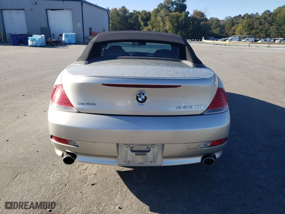 2004 BMW 6 Series 645Ci with VIN WBAEK73464B320194, listed as a Copart auction lot 76697644 with 110,823 mi miles and Salvage Title. Bid and sale history available at carsss.com. Image 6.