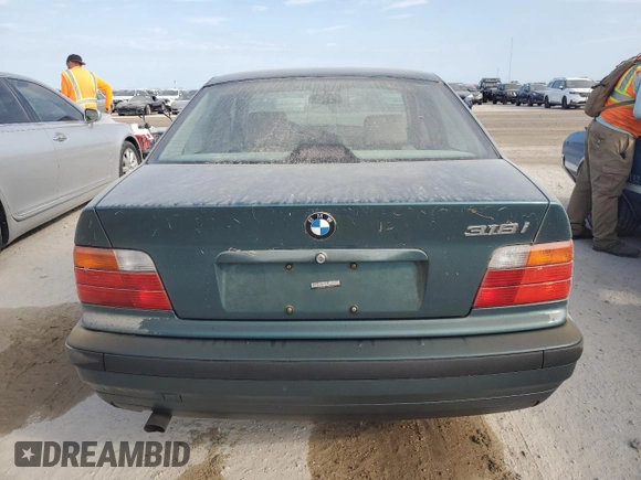 1997 BMW 3 Series 318i with VIN WBACC9324VEE58592, listed as a Copart auction lot 74627964 with 0 mi miles and Non Repairable. Bid and sale history available at carsss.com. Image 6.