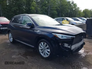 2019 Infiniti QX50 Essential with VIN 3PCAJ5M32KF123550, listed as a IAAI auction lot 42419351 with 120,186 mi miles and . Bid and sale history available at DreamBid. Image 1.