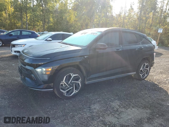 2025 Hyundai Kona Limited with VIN KM8HECA34SU190553, listed as a Copart auction lot 74576514 with 3,365 mi miles and Salvage Title. Bid and sale history available at DreamBid. Image 1.