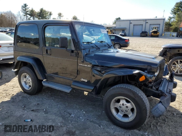 2002 Jeep Wrangler Sahara with VIN 1J4FA59S42P726814, listed as a Copart auction lot 80045514 with 197,196 mi miles and Clean Title. Bid and sale history available at carsss.com. Image 4.