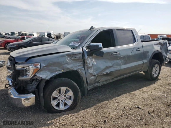 2022 GMC Sierra 1500 SLE with VIN 3GTU9BED8NG128830, listed as a Copart auction lot 47581935 with 47,048 mi miles and Salvage Title. Bid and sale history available at carsss.com. Image 1.
