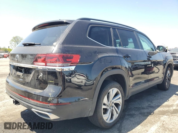 2022 Volkswagen Atlas SE with VIN 1V2JR2CA4NC515503, listed as a Copart auction lot 57898755 with 27,023 mi miles and Salvage title. Bid and sale history available at DreamBid. Image 3.