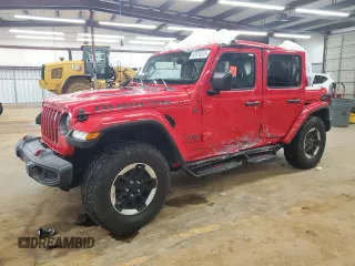 2021 Jeep Wrangler Unlimited Rubicon z VIN 1C4HJXFN9MW636138, wystawiony jako Copart lot #52074515 z przebiegiem 76 484 mil mil oraz Szkoda całkowita • Salvage title. Historia ofert i sprzedaży dostępna na DreamBid. Obrazek 1.