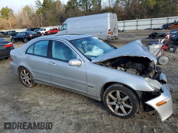 2003 Mercedes-Benz C 230 Kompressor with VIN WDBRF40J13F436118, listed as a Copart auction lot 43245585 with Not Provided miles and Salvage Title. Bid and sale history available at DreamBid. Image 4.