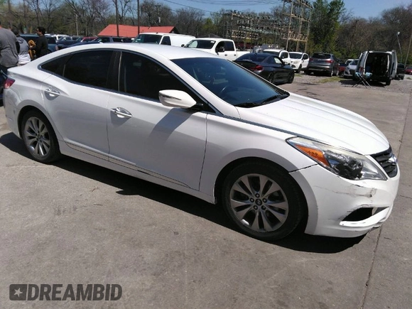 2014 Hyundai Azera with VIN KMHFG4JG8EA346609, listed as a IAAI auction lot 42010249 with 105,646 mi miles and . Bid and sale history available at DreamBid. Image 1.